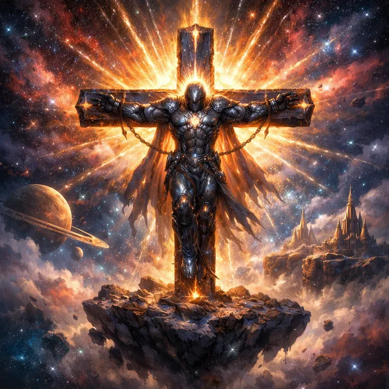 Divine Crucifixion Cinematic Art