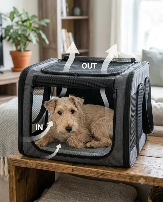 Pet Crate Airflow Maps