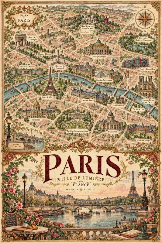 Vintage City Map Poster Creator