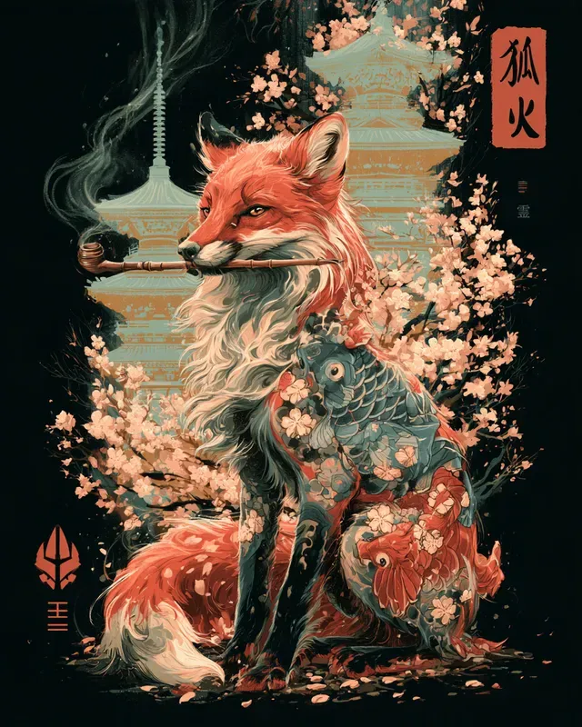 Japanese Irezumi Katana Animal Tshirts