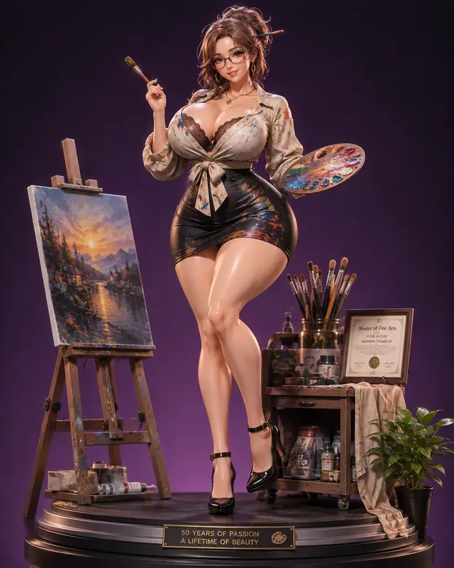 3D Anime Girl Collectible Figure Art