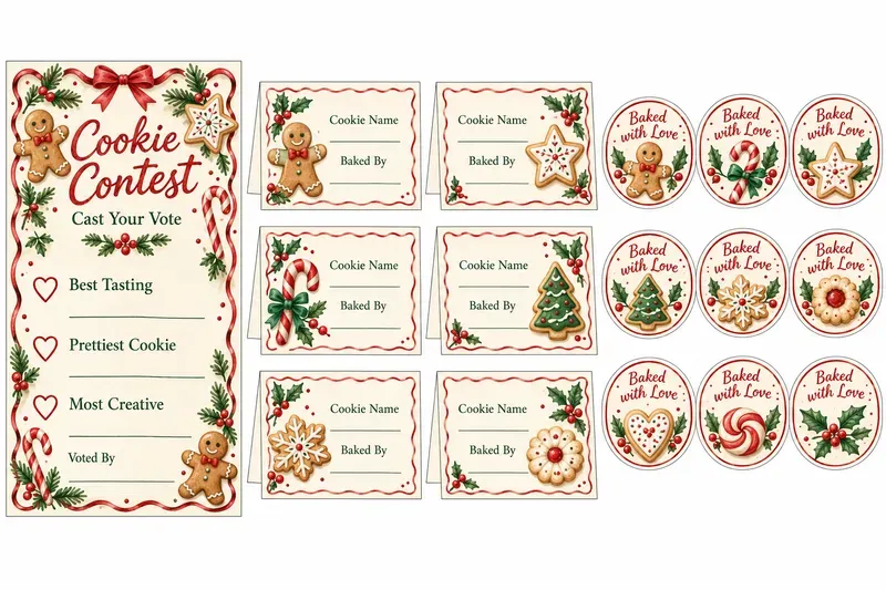 Christmas Cookie Exchange Party Sets