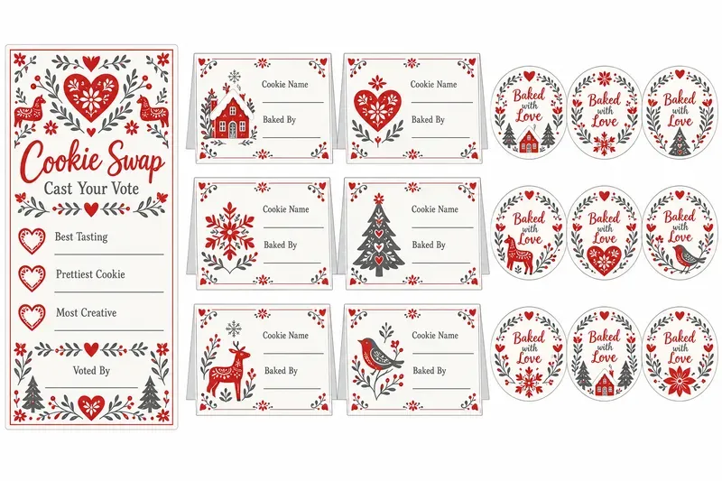 Christmas Cookie Exchange Party Sets