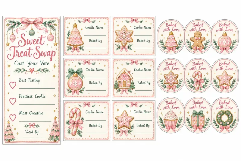 Christmas Cookie Exchange Party Sets