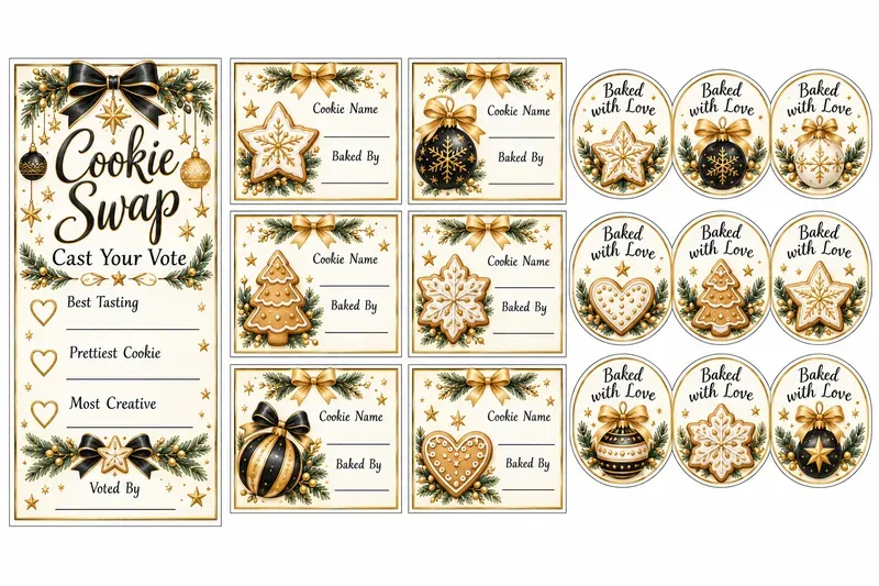 Christmas Cookie Exchange Party Sets
