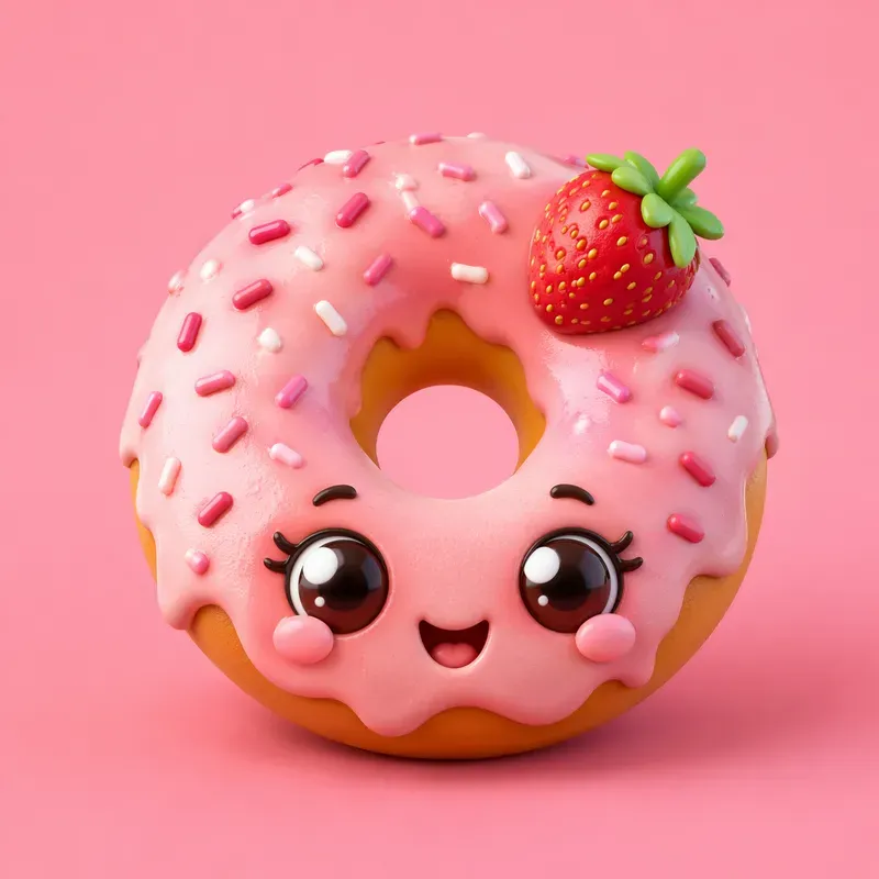 3D Kawaii Food Drinks Characters