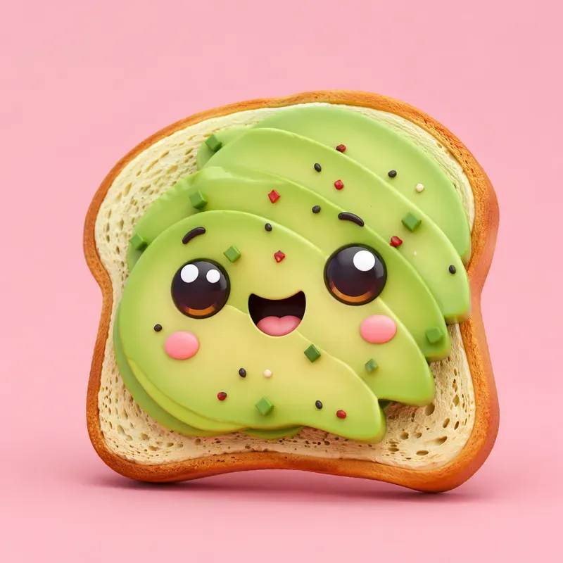 3D Kawaii Food Drinks Characters