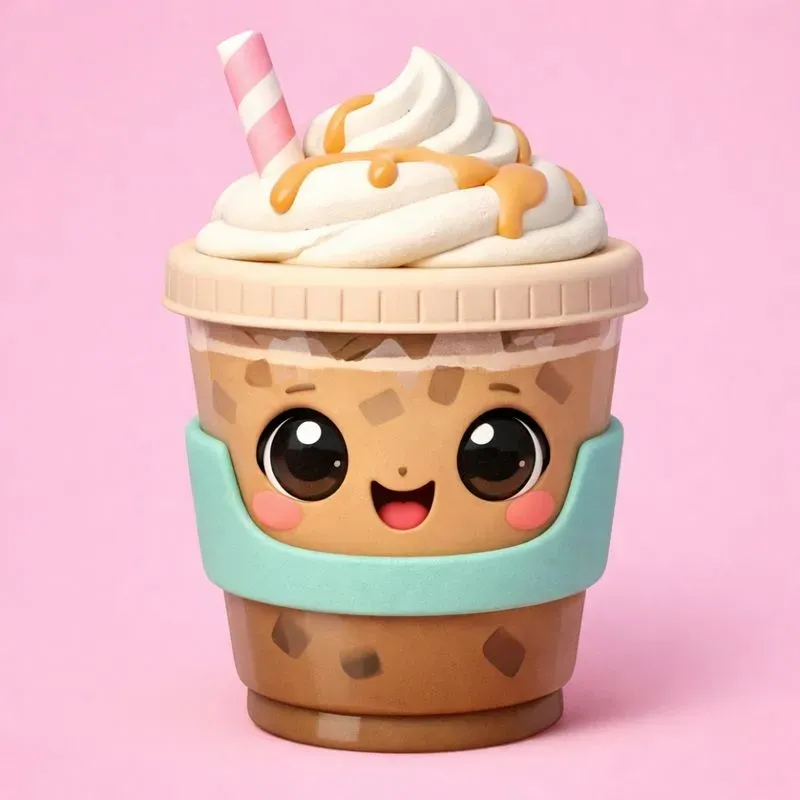 3D Kawaii Food Drinks Characters