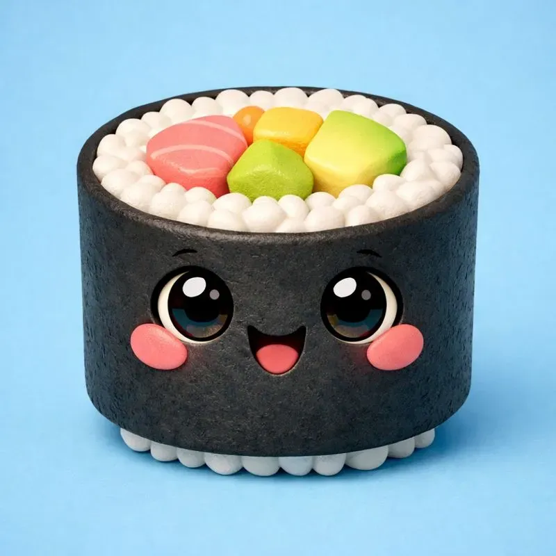 3D Kawaii Food Drinks Characters