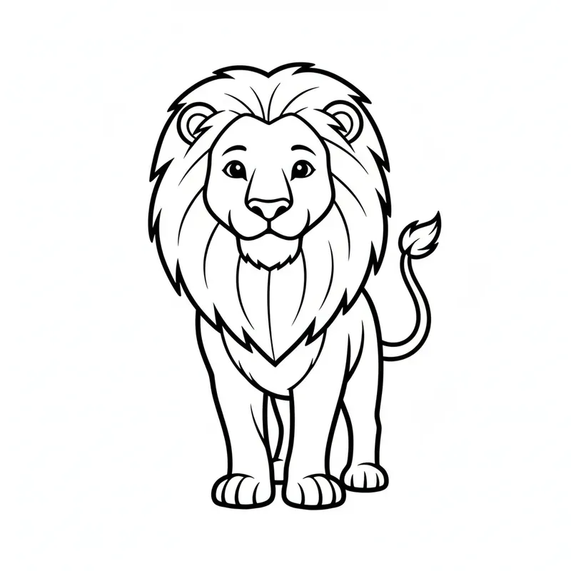 Universal Animal Coloring Page Line Art