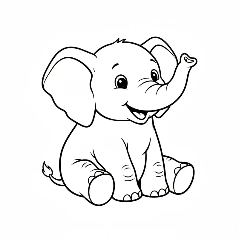 Universal Animal Coloring Page Line Art