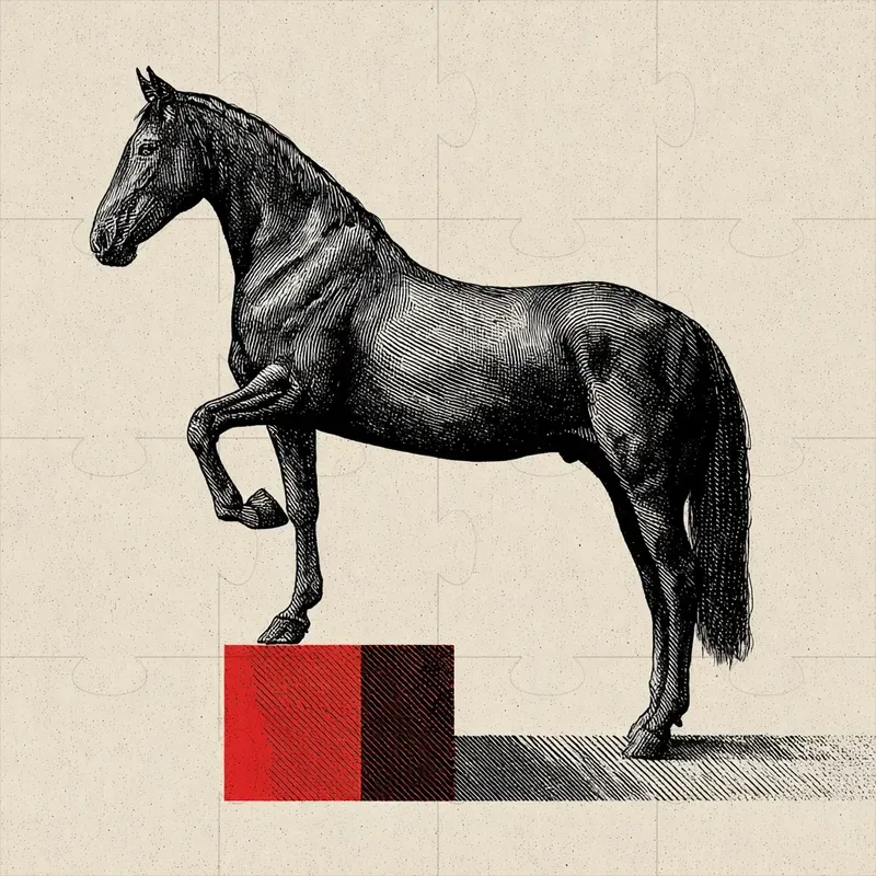 Black And White Vintage Animals Red Boxes