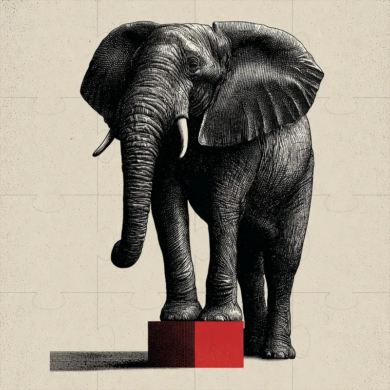 Black And White Vintage Animals Red Boxes