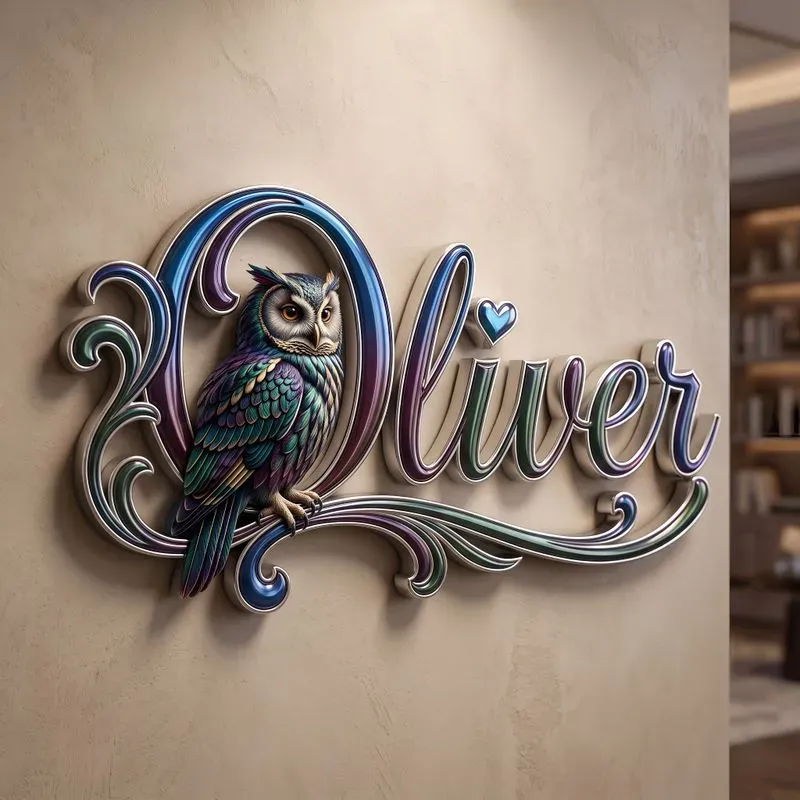 3D Luxury Ornamental Name Signs
