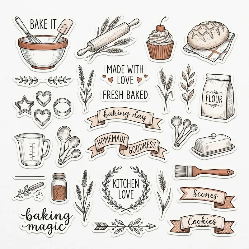 Delicate Fine Line Stickers