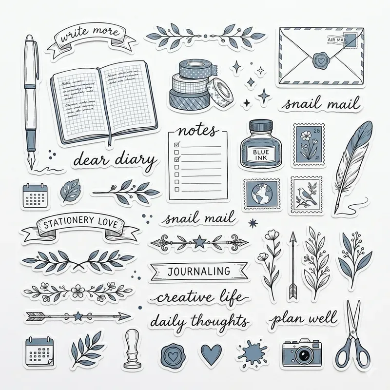 Delicate Fine Line Stickers