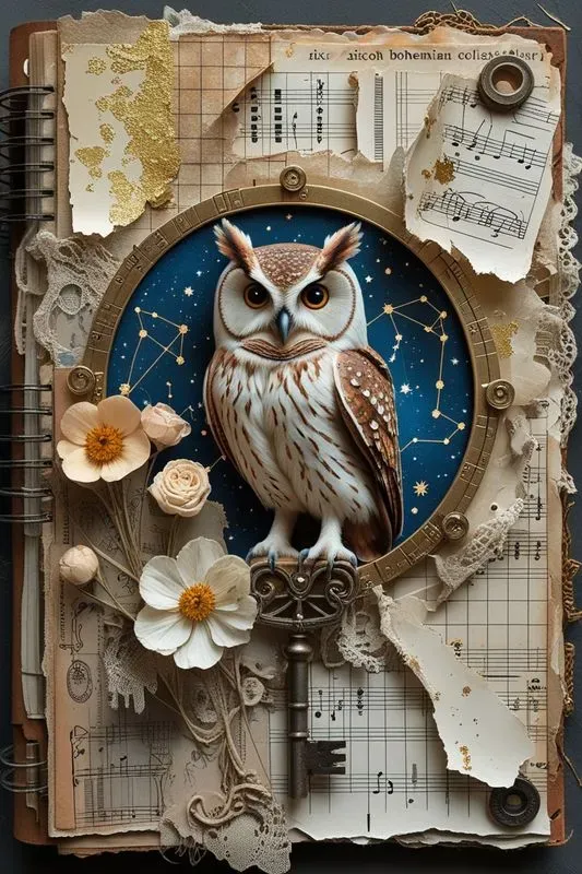 Vintage Boho Junk Journal Pages