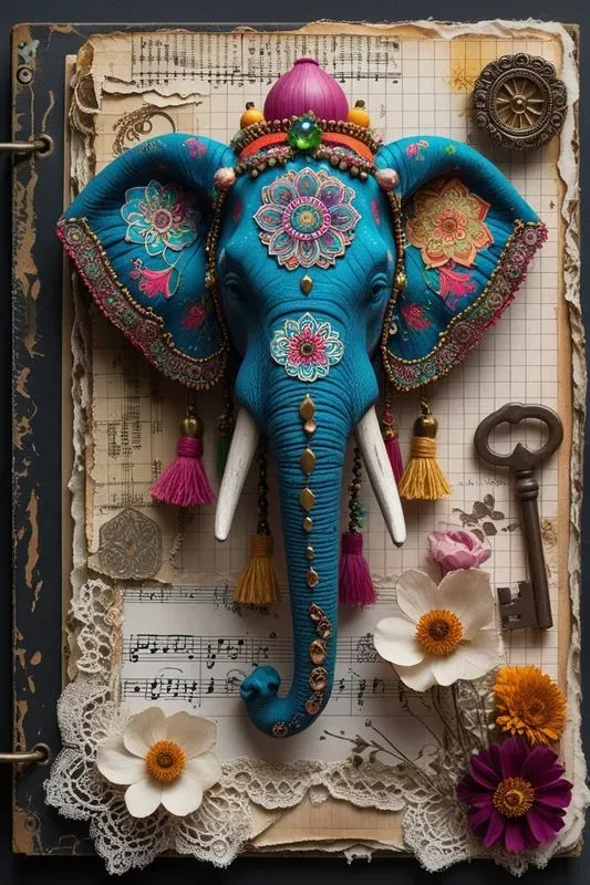 Vintage Boho Junk Journal Pages
