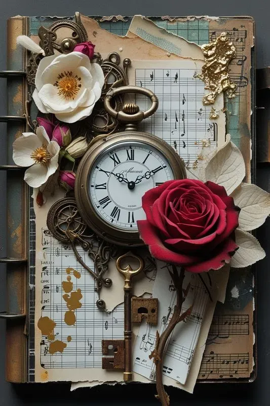 Vintage Boho Junk Journal Pages
