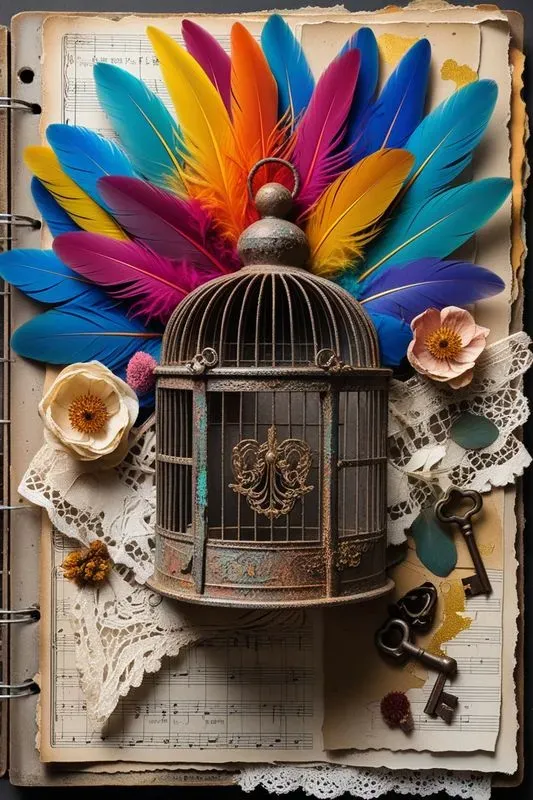 Vintage Boho Junk Journal Pages