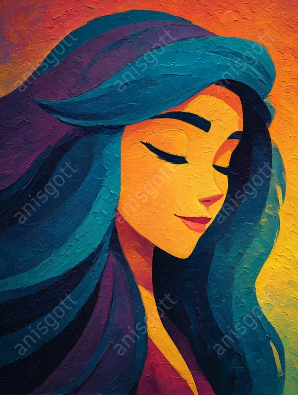 Vibrant Desert Dreams Impasto Wall Art