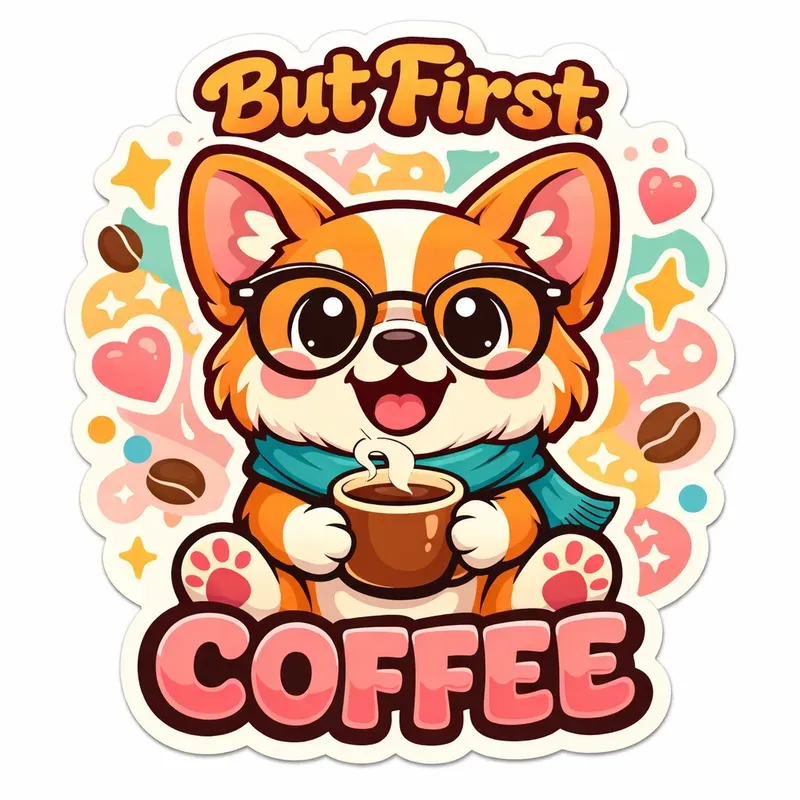 Cute Happy Animal Coffee Art
