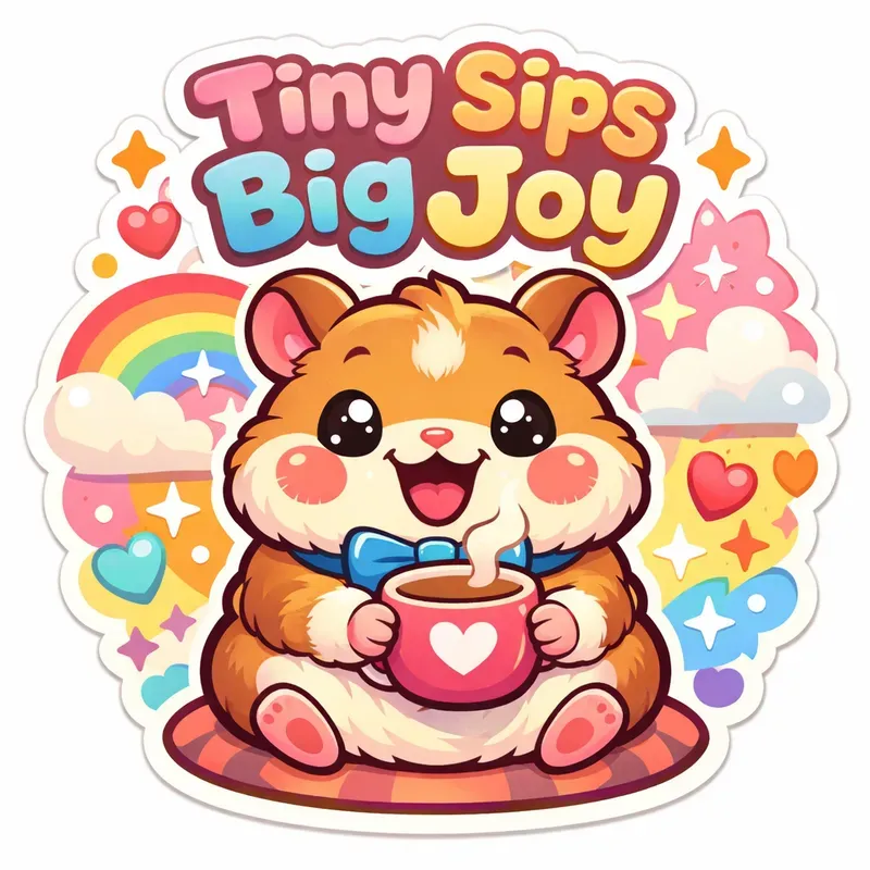 Cute Happy Animal Coffee Art