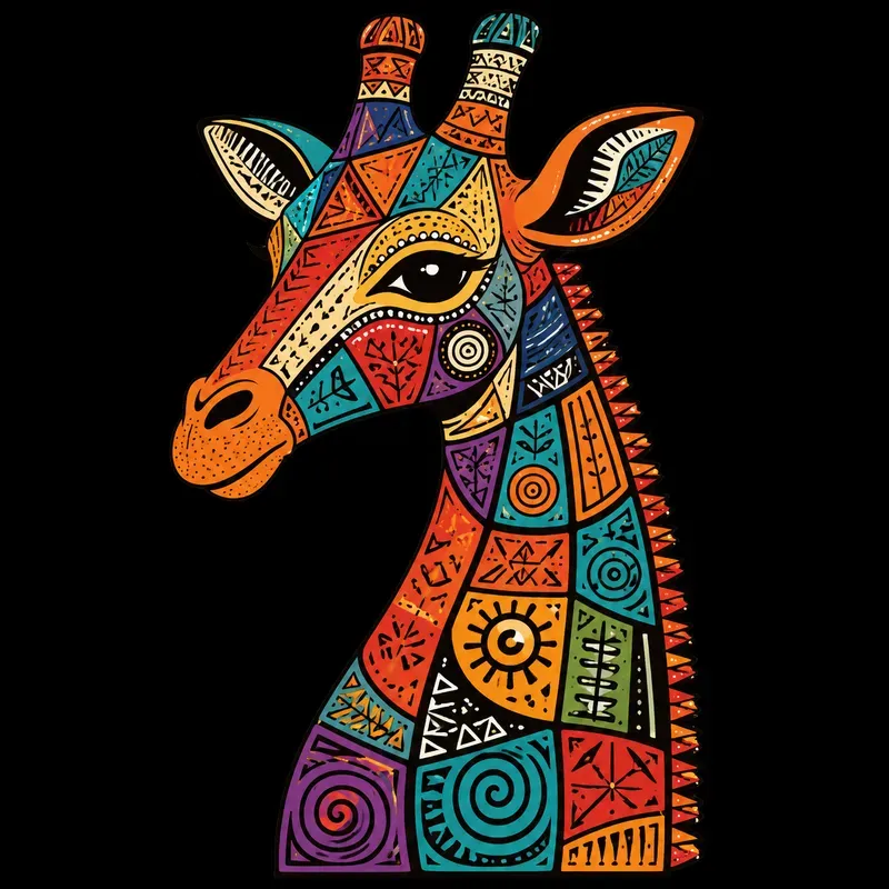 Tribal Geometric Animal Art