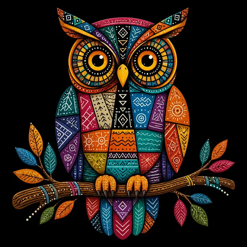 Tribal Geometric Animal Art