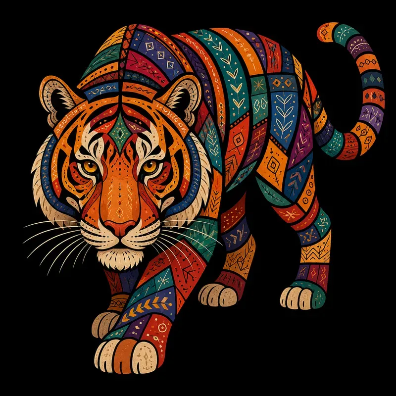 Tribal Geometric Animal Art