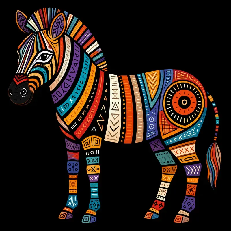 Tribal Geometric Animal Art