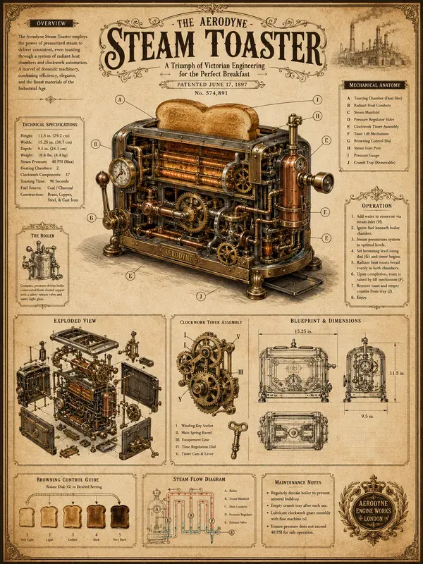 Steampunk Infographic Posters