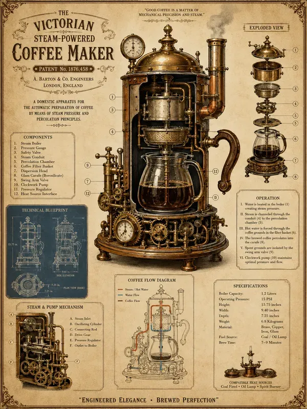 Steampunk Infographic Posters