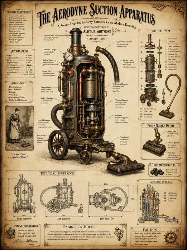 Steampunk Infographic Posters