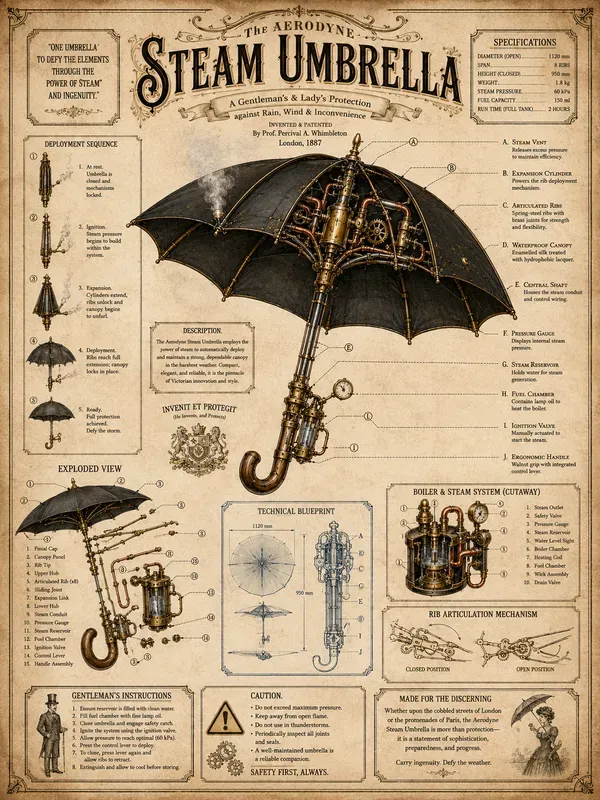 Steampunk Infographic Posters