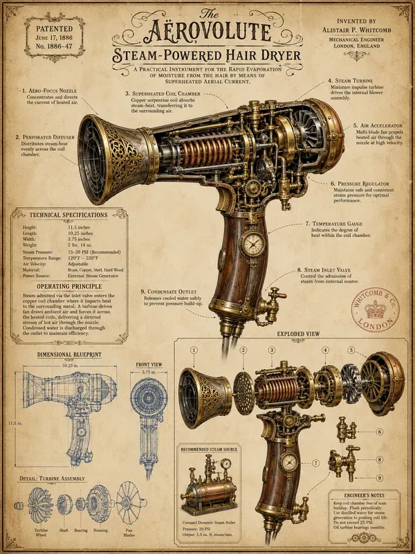 Steampunk Infographic Posters