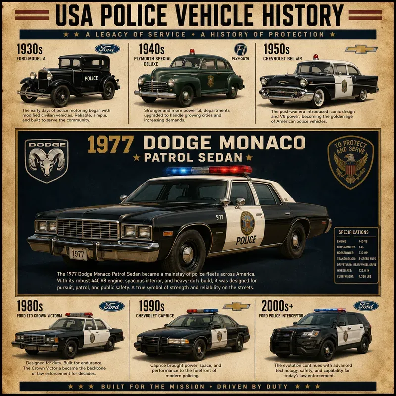 Usa Police Cars Timeline Posters