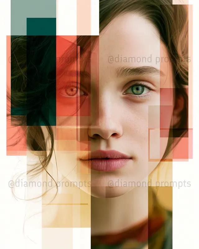Abstract Color Portrait Realism