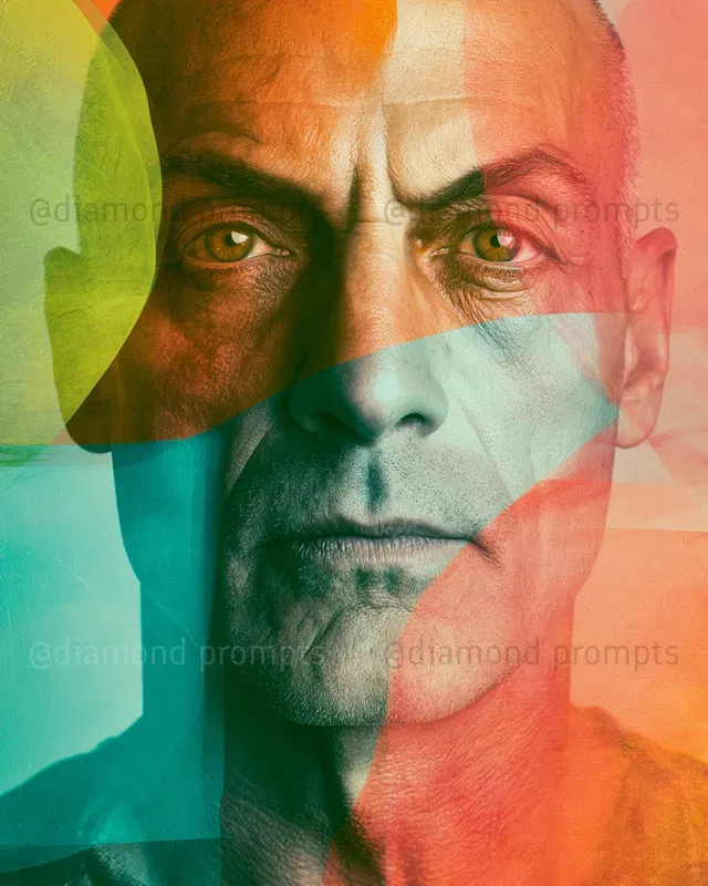 Abstract Color Portrait Realism