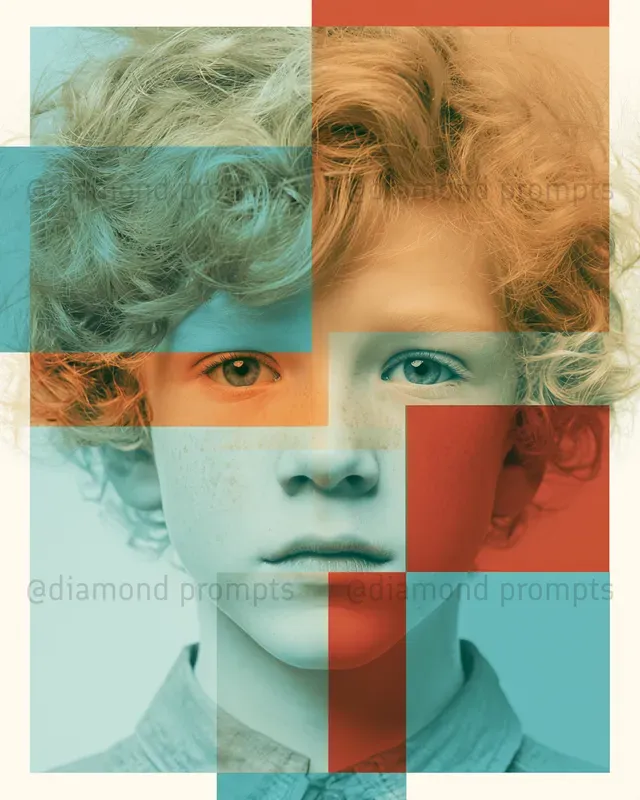 Abstract Color Portrait Realism