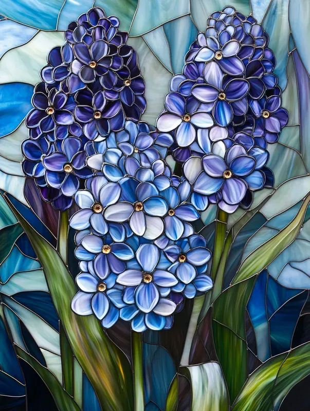 Radiant Glass Art With Different Motifs