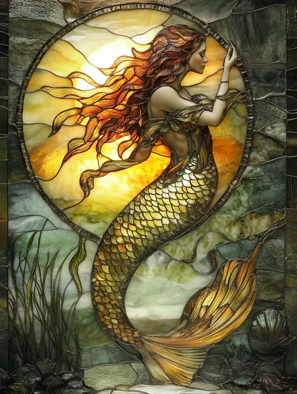 Radiant Glass Art With Different Motifs