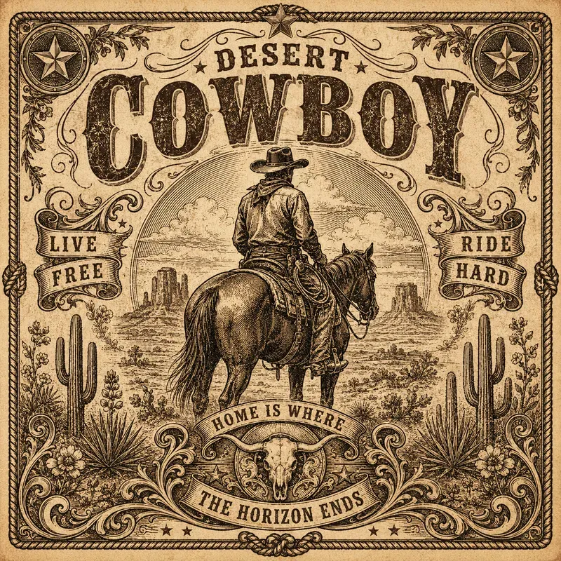 Vintage Western Emblem Posters