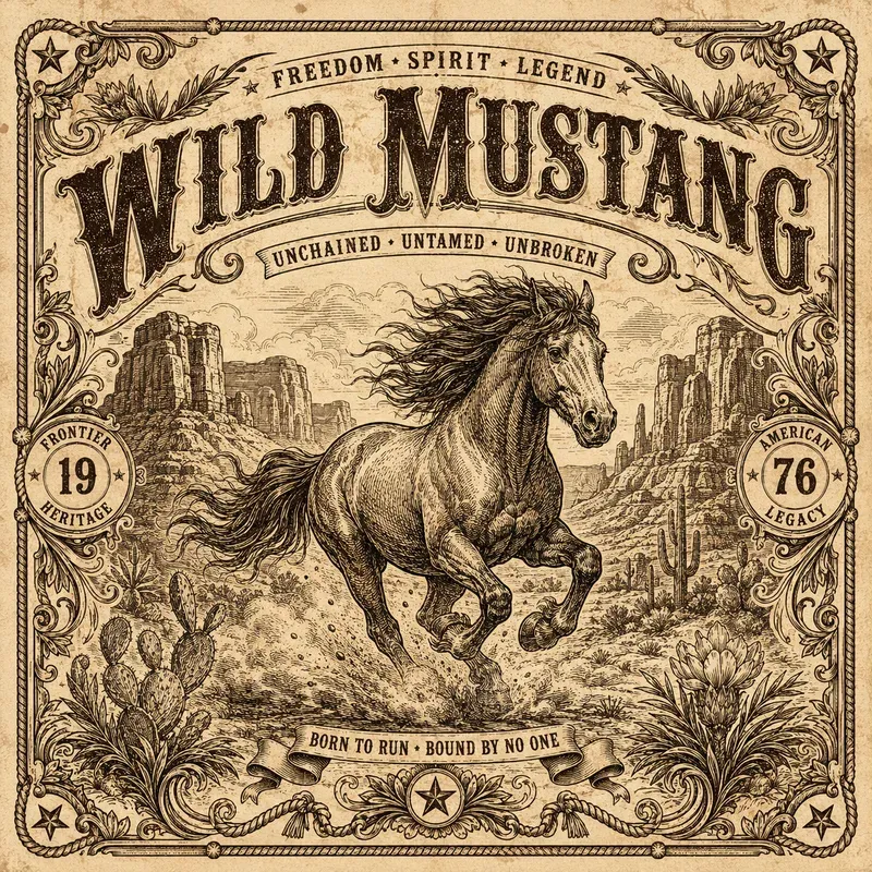 Vintage Western Emblem Posters