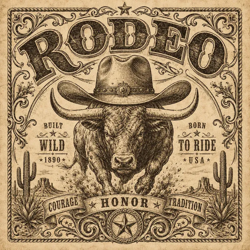 Vintage Western Emblem Posters