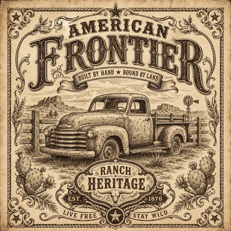 Vintage Western Emblem Posters