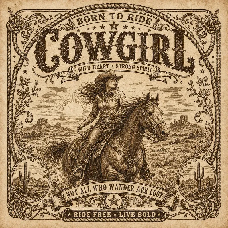 Vintage Western Emblem Posters