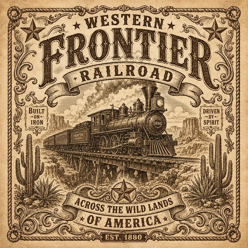 Vintage Western Emblem Posters