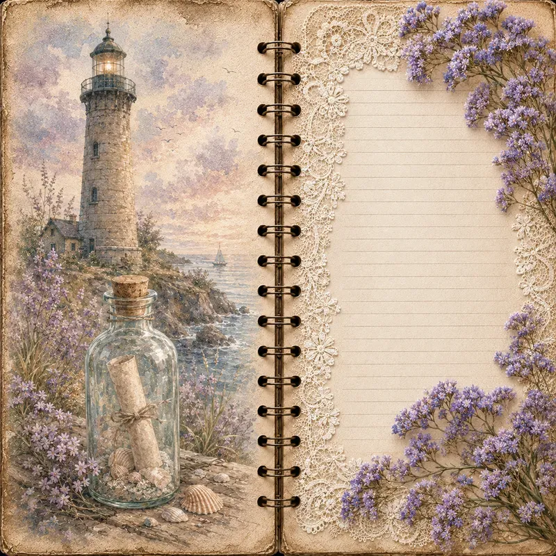 Vintage Shabby Chic Scrapbook Journals