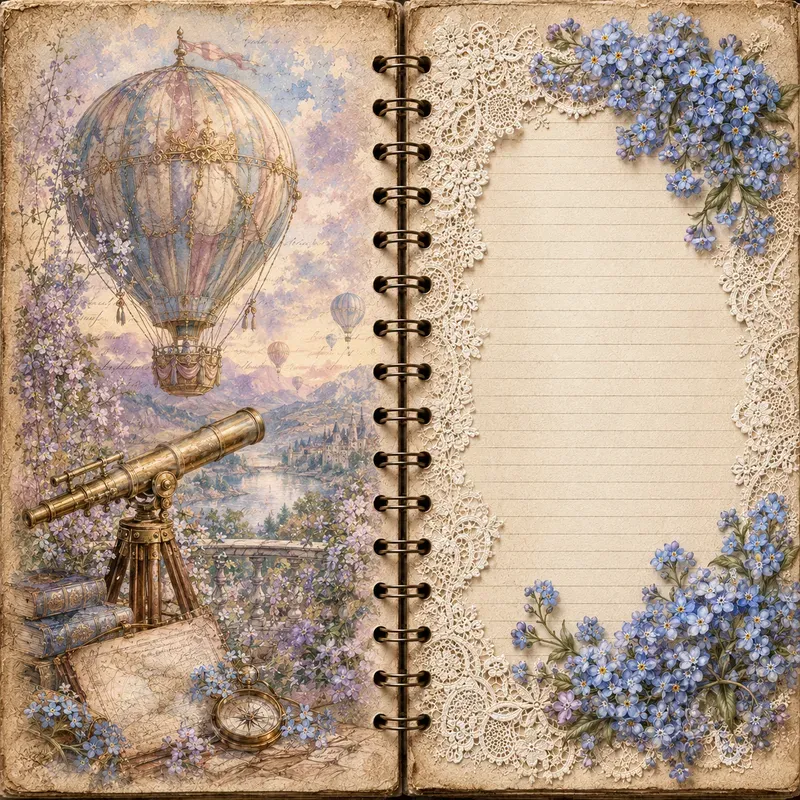 Vintage Shabby Chic Scrapbook Journals